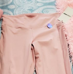 Pink sport ankle leggings fleece lined